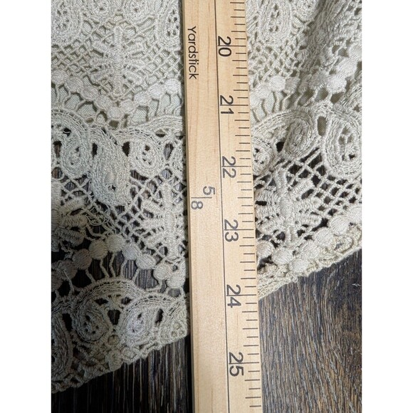 Sharon Young Vest Size 0 Open Long Crochet Tan Earth Tone - Picture 6 of 6